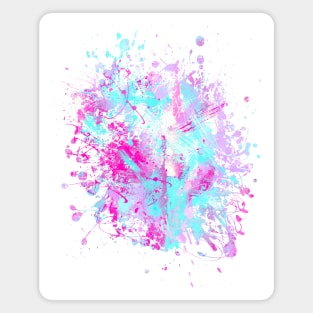 Abstract Vibrant Multicolor Brush Strokes and Splatters 10 Magnet